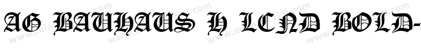 AG Bauhaus H LCnd Bold字体转换
